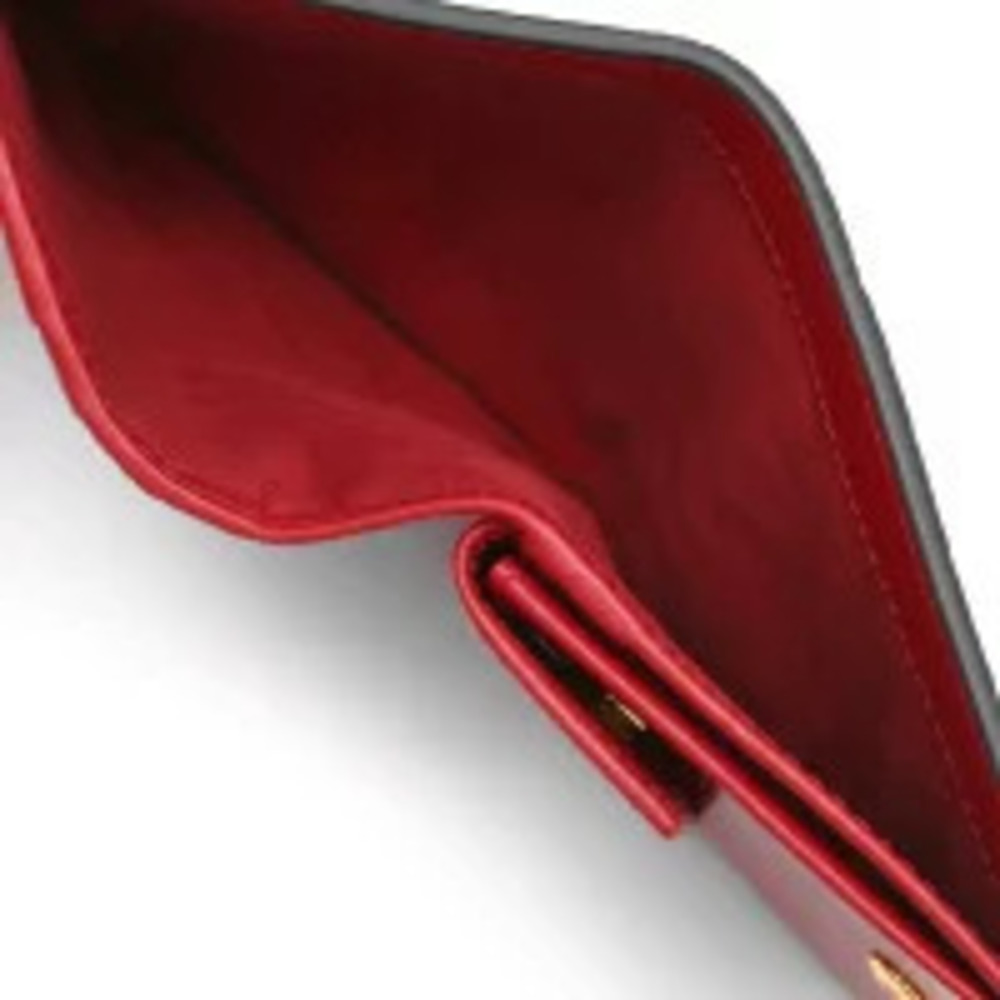 Prada Wallet Black Foco Red fold Bi Dino Black Red